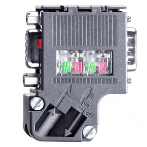 SIMATIC DP, BUS CONNECTOR FOR PROFIBUS UP TO 12 MBIT/S90 DEGREE ANGLE, WITH PG SOCKET - 6ES7972-0BB5
