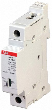 Arrester, type 2, industrial circuit protection, 3 phase, OVR series, single pole