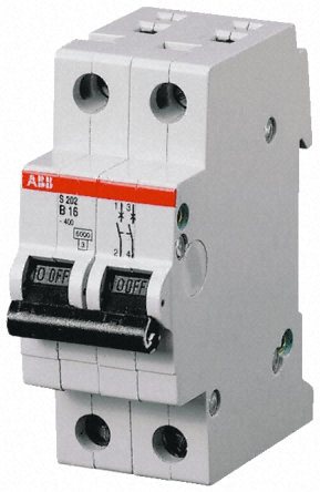 MCB, 10kA, Type B characteristic, two poles, 32A