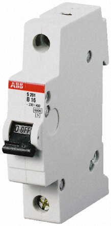 Safety devices, installation, Line protective switches, MCB, type B, 2-pole, 13A, DIN rail assembly