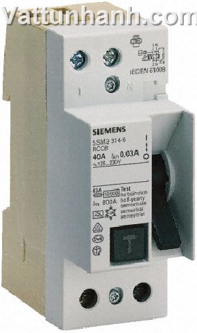 Safety devices,earth-leakage circuit breaker,FI, RCD,2-pole,40A,0.03A