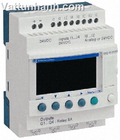PLC,logic module,zelio,8 i/p,4 o/p relay,lcd display,programming keys,no clock,24Vdc