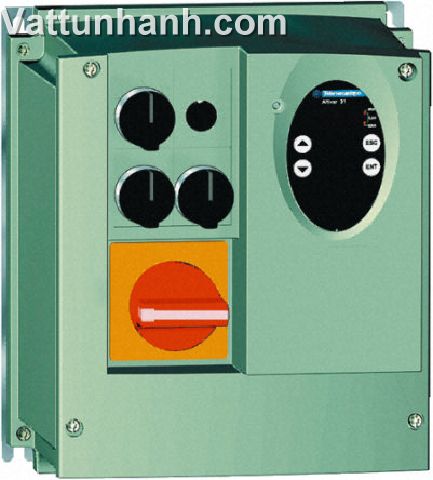 Inverter,enclosed,IP55,Altivar 31,three phase input,switch disconnector,pot,run/stop switch,2.2kW
