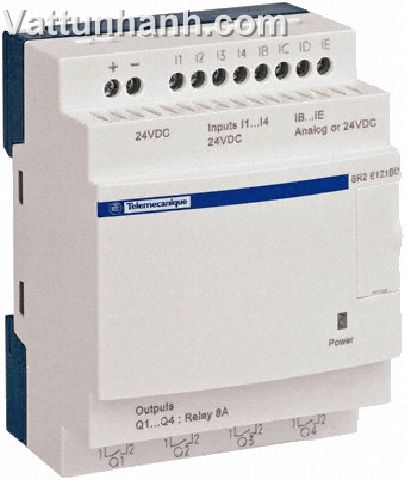 Logic Module, 12 digital I/P, 8 relay O/P, no display or buttons, clock function, 100-240Vac