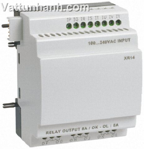 PLC, logic controller, 14 I/O, millennium 3, extension unit, 8x240Vac inputs, 6 relay outputs