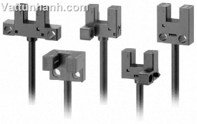 Sensor, photoelectric, slotted, 5mm, pre-wired, GaAs infrared LED, EE-SX911-R, L-shaped